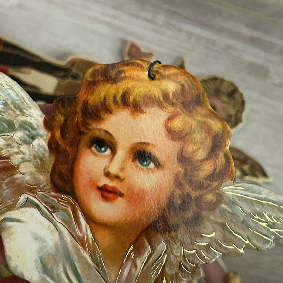 Merrimack Publishing Corp angel and Christmas paper ornaments 1970-1980 😇 - Picture 5 of 6